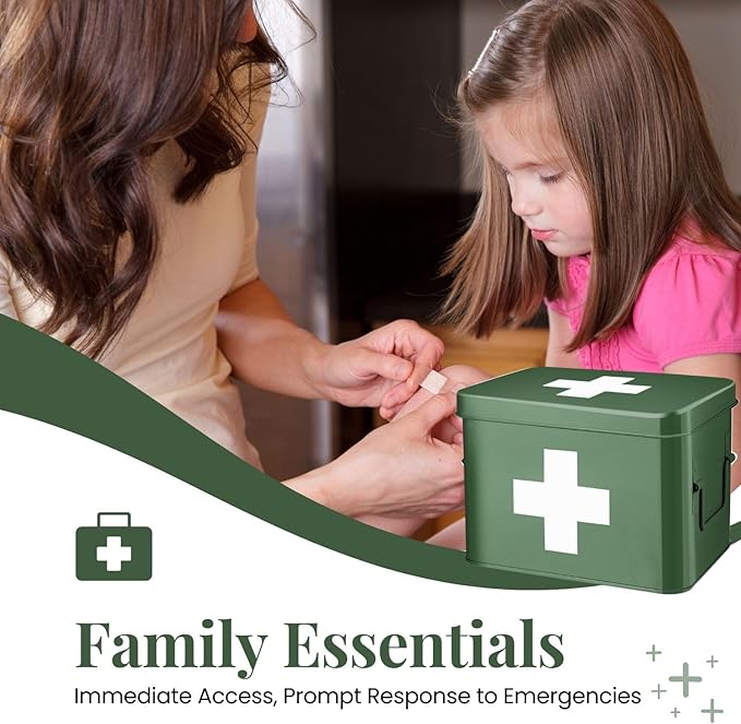 Flexzion First Aid Box Organizer, Empty 8.5 Inch