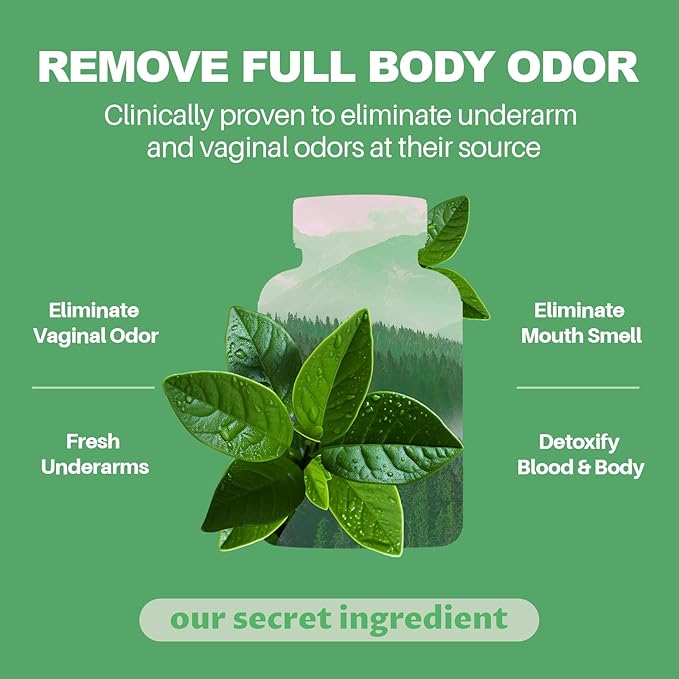Body Deodorizing Supplement, Natural Internal Odor (60 Capsules)