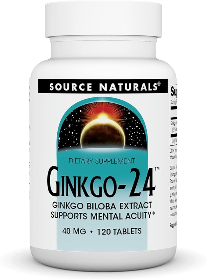 Source Naturals Ginkgo-24 40 mg, 120 Tablets