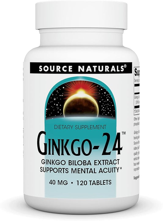 Source Naturals Ginkgo-24 40 mg, 120 Tablets