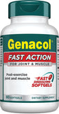 Genacol Fast Action Natural Formula with Curcumin, Boswellia & Black Sesame Oil | All-Natura | Non-GMO | 60 Fast Dissolving Softgels