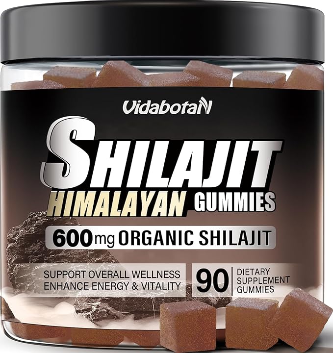 Shilajit Gummies 600 MG, 85+ Trace 90 Gummies