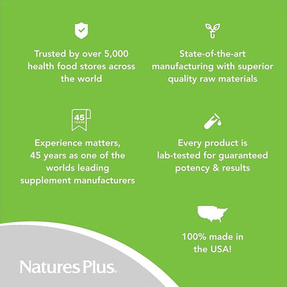 NaturesPlus Vitamin B2 (Riboflavin) 100 mg, 90 Vegetarian 90 Servings