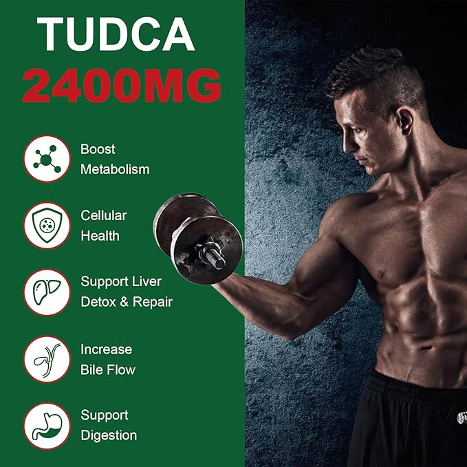 TUDCA Supplements 2400MG, Bile Salts Complex 120 Capsules