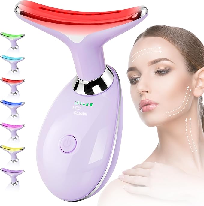 Facial Massager Red-Light-Therapy-for-Face and Neck, Face 7 Color,