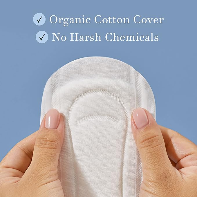 Rael Incontinence Liners for Women, Organic 4-Layer Core 96 Count)