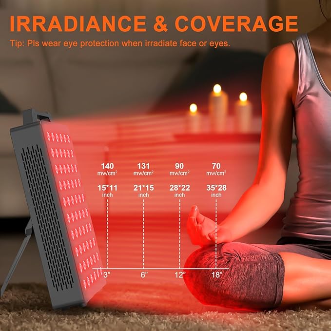 Red Light Therapy, 660nm 850nm Red 60 Dual BO-300 (Black)