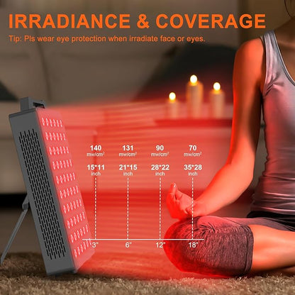 Red Light Therapy, 660nm 850nm Red 60 Dual BO-300 (Black)