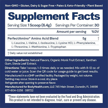 BodyHealth PerfectAmino Powder 30 Servings