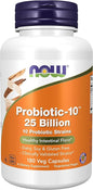 NOW Foods, Probiotic-10™, 25 Billion, with 10 Probiotic Strains, Dairy, Soy and Gluten Free, Strain Verified, 180 Veg Capsules