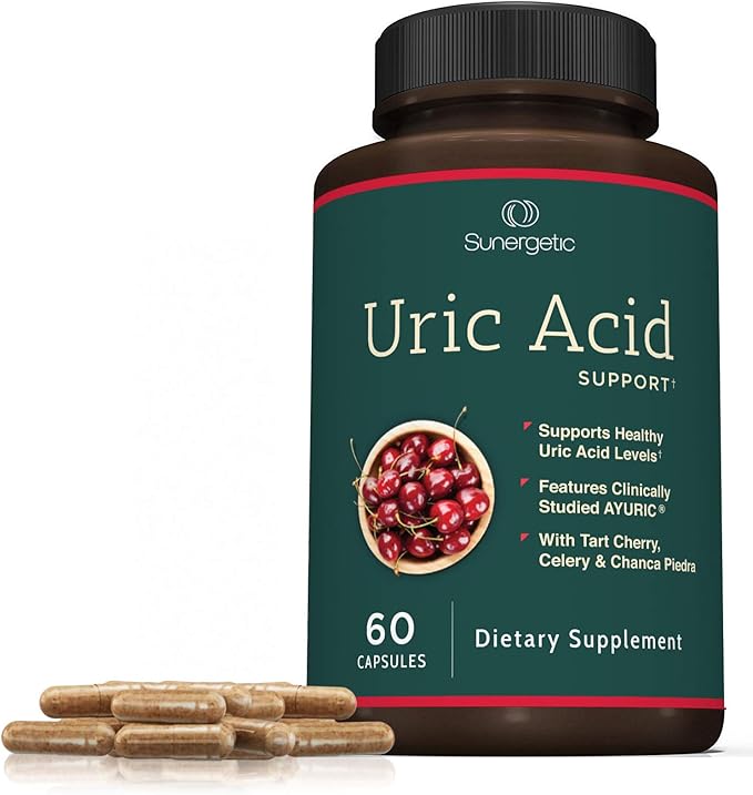 Sunergetic Premium Uric Acid Support Supplement 60 Veggie