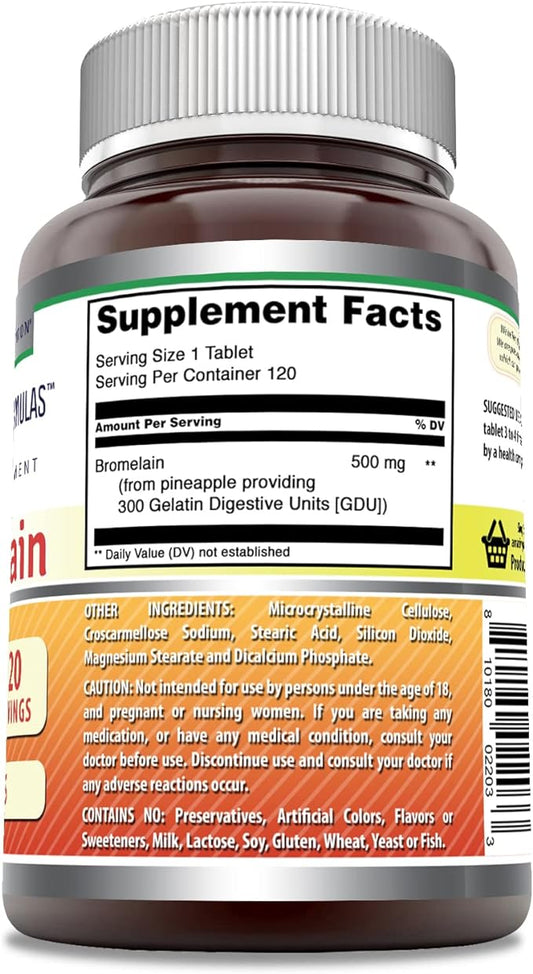 Amazing Formulas Bromelain 500 Mg 120
