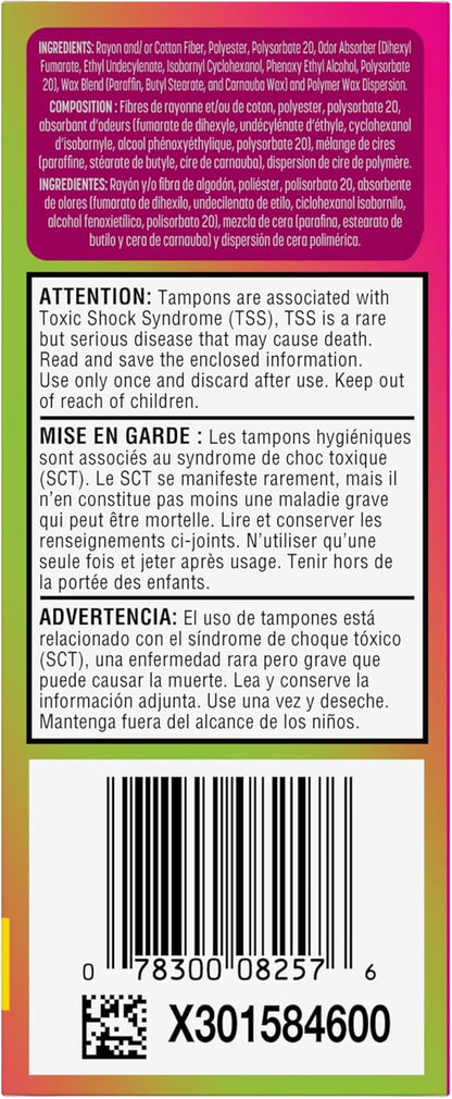 Playtex Sport Odor Shield Tampons, Regular 16ct