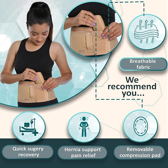 Wonder Care- Umbilical Hernia Support Belt (3XL, 52"-58") 52"-58")