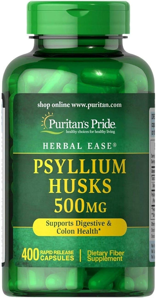Puritan's Pride Psyllium Husks 500 Mg, 400 ct