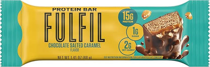 FULFIL Protein Snack Bars, Chocolate Salted Caramel, 15g Protein, Pantry Staples, 12 Count