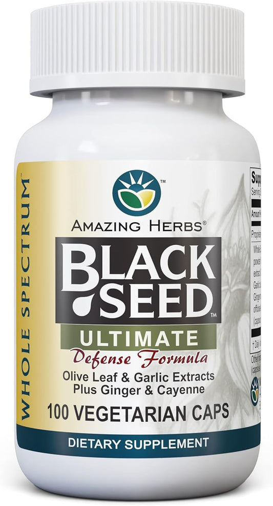 Amazing Herbs Whole Spectrum Black Seed 100 Count