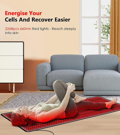 Red Light Therapy Mat, RUISQM 945pcs 63''×22.44'' Large