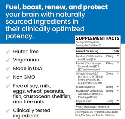NeuroQ Memory & Focus 60 Capsules 2)