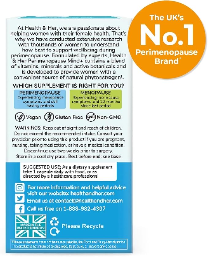 Health & Her Perimenopause Mind, Cognitive (30 Count)
