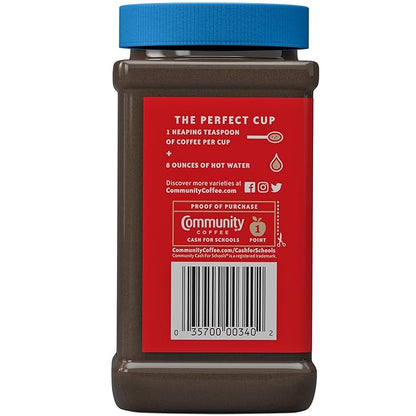 Community Coffee Breakfast Blend Instant Coffee, Medium Roast, 7 Ounce Jar (Pack of 12)