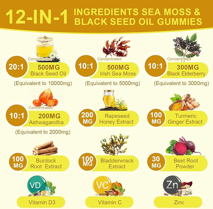 Black Seed Oil & Sea Moss 2Pack Irish D3 -