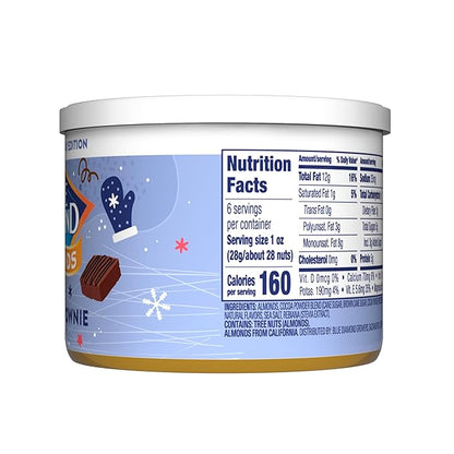 Blue Diamond, Holiday Frosted Brownie Flavored Sweet Snack Nut Almonds Perfect Size for On-The-Go, Holidays and Gatherings, Lunch, Adults and Kids, 6oz Can