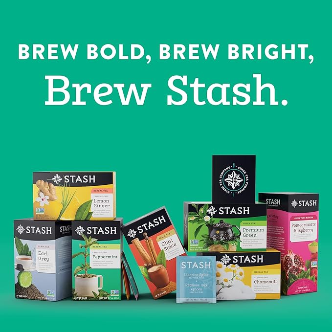 Stash Tea Jasmine Blossom Green Tea - Caffeinated, Non-GMO Project Verified Premium Tea with No Artificial Ingredients, 20 Count (Pack of 6) - 120 Bags Total
