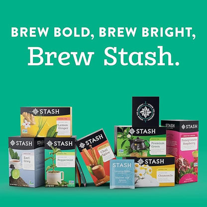 Stash Tea Ginger Peach Green Tea - Caffeinated, Non-GMO Project Verified Premium Tea with No Artificial Ingredients, 18 Count (Pack of 6) - 108 Bags Total