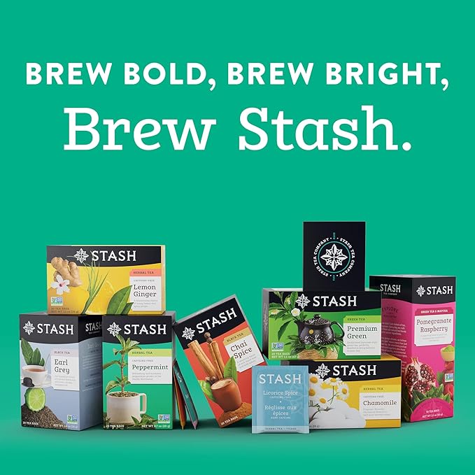 Stash Tea Jasmine Blossom Green Tea - Caffeinated, Non-GMO Project Verified Premium Tea with No Artificial Ingredients, 30 Count (Pack of 6) - 180 Bags Total