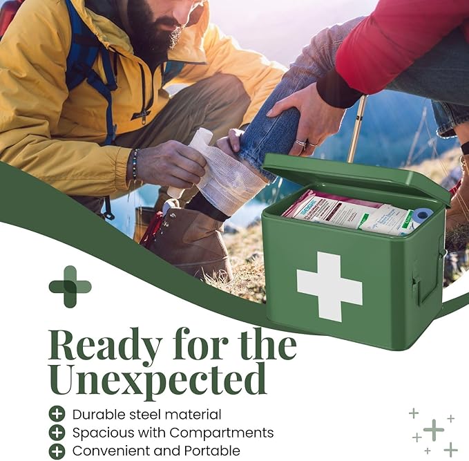 Flexzion First Aid Box Organizer, Empty 8.5 Inch