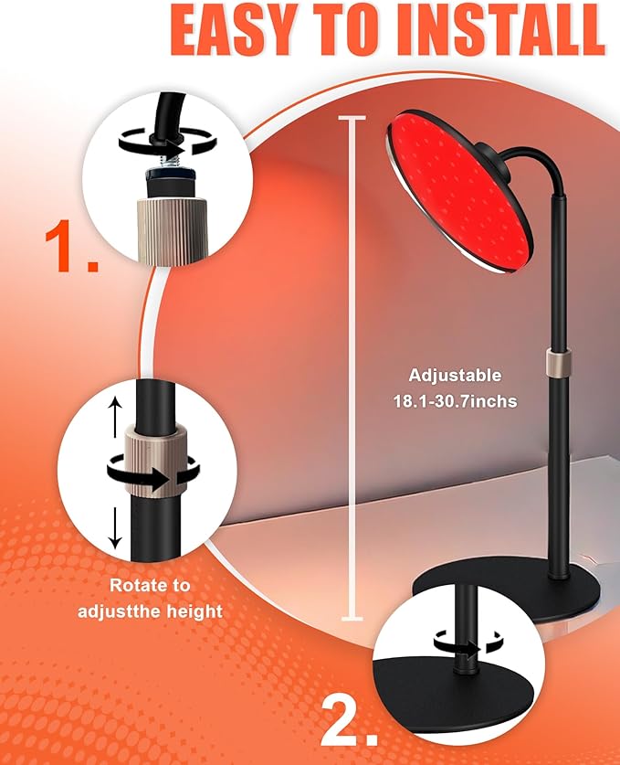 Red Light Therapy Lamp for Face- 120 LEDs, 590nm, 660nm, 660nm, 660nm+940nm 660nm+940nm -