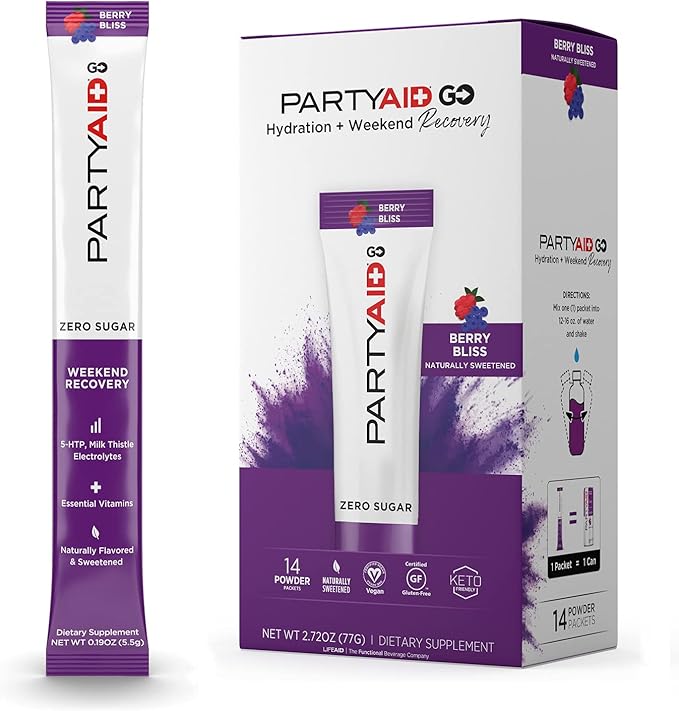 PARTYAID GO! Feel Good Tonight and 5-HTP, B-Complex, 14 Count 1)