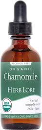 Herb Lore Organic Chamomile Tincture - Liquid Chamomile Drops for Babies & Adults - Melatonin-Free Sleep Supplement (2 fl oz)