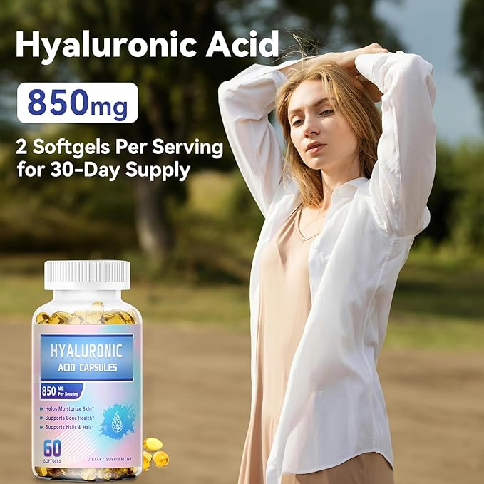 Hyaluronic Acid Supplements, 850mg High Bioavailable