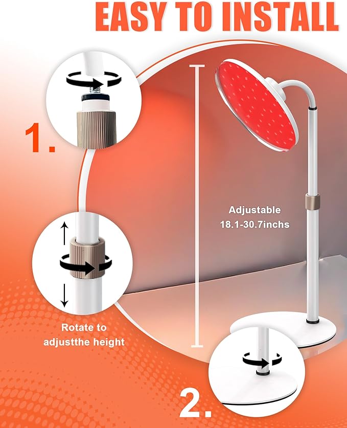 Red Light Therapy Lamp for Face- 120 LEDs, 590nm, 660nm, 660nm, 660nm+940nm 660nm+940nm -