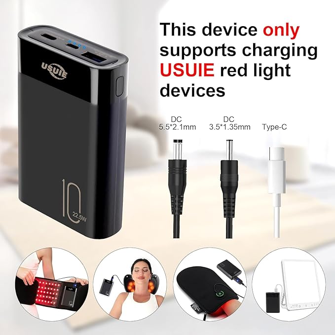 Red Light Therapy Belt, Infrared Light 10000 mAh