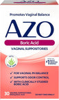 AZO Boric Acid Vaginal Suppositories, Helps 30 Count