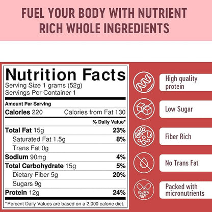 Mammoth Bar Goji Berry Trail Mix - Organic Snack Bar Packed with 12g Protein. Made with Premium Goji Berries, Almonds, Pistachios, Sunflower Seeds, Dates & Egg White Protein. Paleo • Gluten Free • Raw