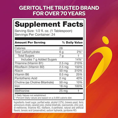 Geritol Liquid Energy Support, High Potency 12 Fl 3)