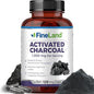 FineLand Activated Charcoal, 1,300 mg Detox Cleanse Support Capsules, Alleviate Gas & Bloating, Supports Arteries, Blood Circulation Colesterol Support, 120 Vegan Pills