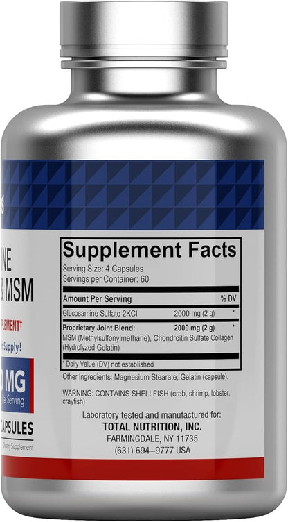 Glucosamine, Chondroitin, & MSM (4000 MG 240 Capsules)