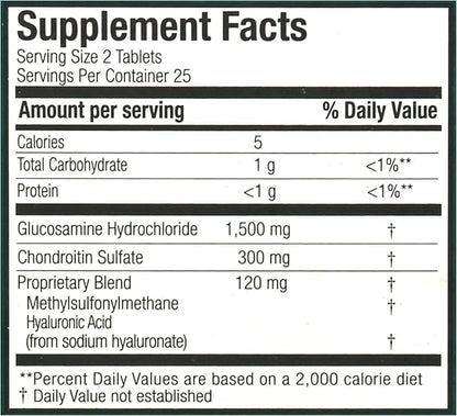 X Ray High Potency Joint Health 1500mg, Chondroitin 300mg, MSM 120 mg, 50 Count, 3