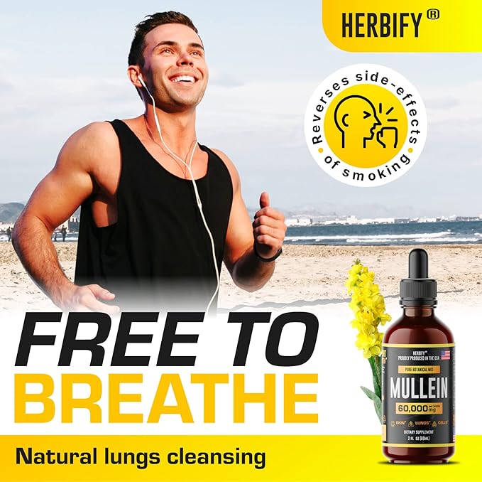 HERBIFY Mullein Extract 2 oz, Alcohol-Free