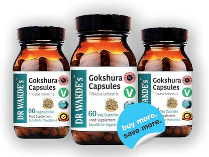 DR WAKDE'S Gokshura Capsules (Tribulus terrestris, 60 Veg