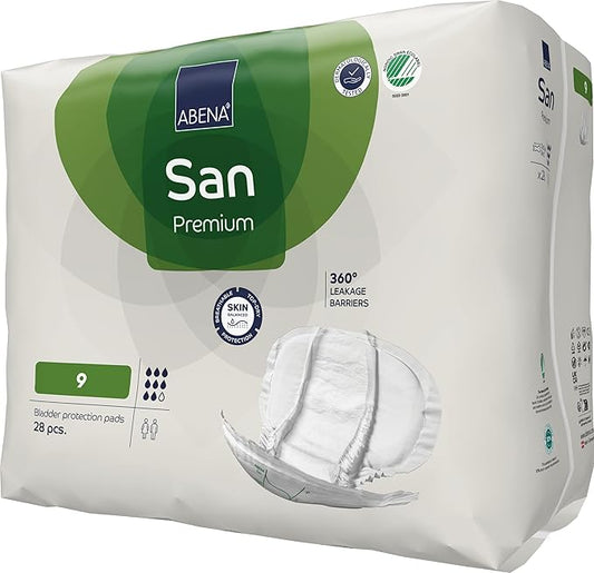 Abena San Premium Incontinence Pads, Heavy 8 to 11), Size 9, 28 28 Count