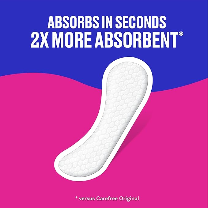 Carefree Panty Liners, Extra Long Liners, 100ct (Packaging 2)
