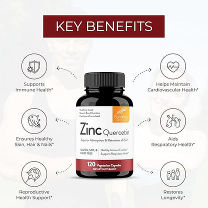 Sandhu’s Zinc Quercetin 120 Vegetarian Capsules