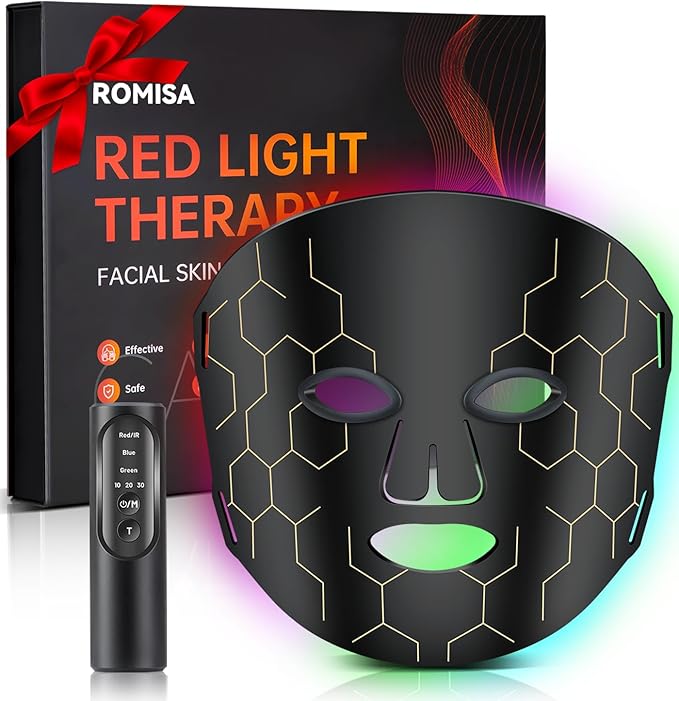 Red Light Therapy Mask for Face, 8-1 Colors 660nm&850nm Infrared