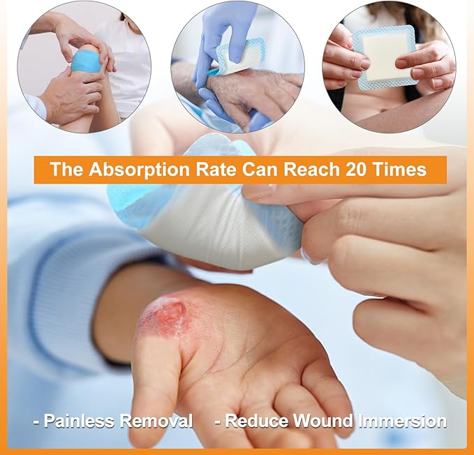 Carbou 4"x 4" Super Absorbent Wound 20 Individual
